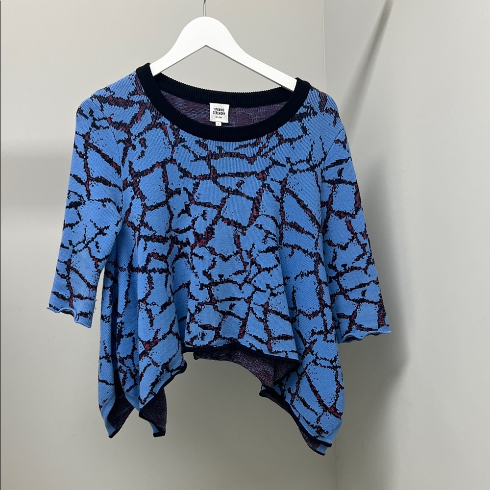 Opening Ceremony Black and Blue Knit Sweater